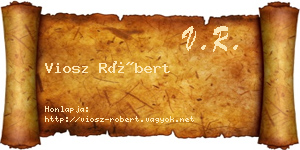 Viosz Róbert névjegykártya