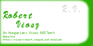 robert viosz business card